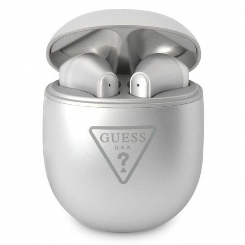 GUESS wireless earphones bluetooth TWS + docking station GUTWST82TRS (Triangle Logo) silver
