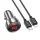 Hoco autós töltő Z50 48W USB A USB C - Type C - lightning kábel 1m
