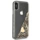 GUESS case for IPHONE X / XS GUOHCPXGLHFLGO (Charms 2 Liquid Glitter) gold