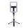 Selfie stick with wireless remote control tripod with LED for live broadcast 99X black