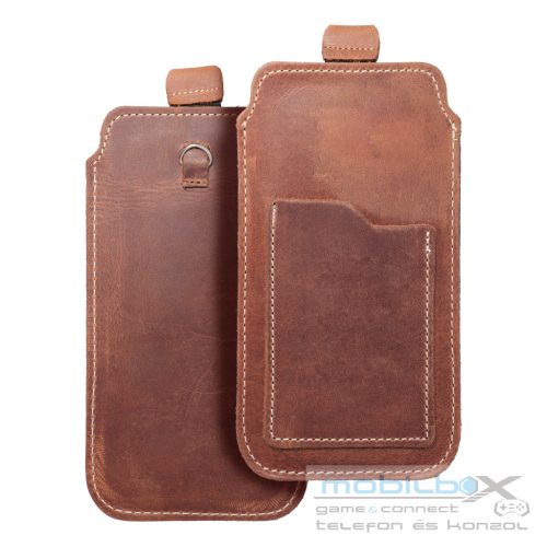 ROYAL Crazy Horse - Leather universal pull-up pocket / brown - Size L - IPHONE 6 / 7 / 8