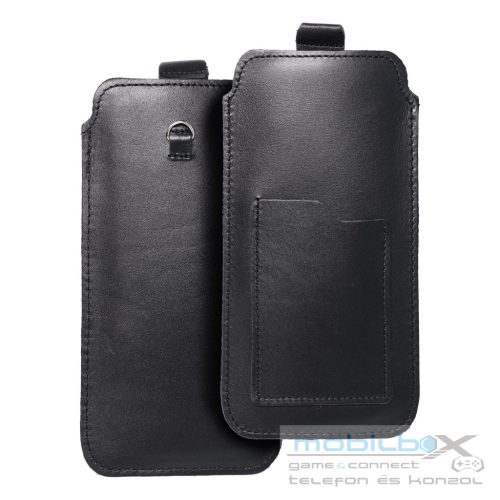 ROYAL - Leather universal blet pocket / black - Size 2XL+tall - SAMSUNG S21 ULTRA / HUAWEI P Smart 2021 / XIAOMI Redmi 12 / OPPO A98 5G