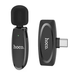   HOCO vezetéknélküli microfon  Lightning  L15 black tartalomgyártáshoz 