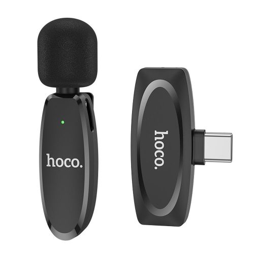 HOCO vezetéknélküli microfon  Lightning  L15 black tartalomgyártáshoz 