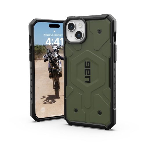 UAG Urban Armor Gear case PATHFINDER compatible with Magsafe for IPHONE 15 Plus olive