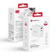 FORCELL F-ENERGY TFK-TC-45WPDAC travel charger 3in1 Type C + USB A PD QC4.0 3A 45W with replaceable plugs (EU / UK / US) white