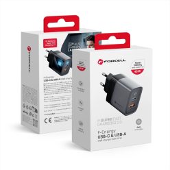   FORCELL F-ENERGY GaN VT-39 travel charger Type C + USB A PD QC4.0 4A 45W gray