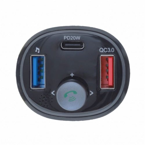 ART transmiter FM bluetooth 5.0 + USB A QC3.0 + Typ C (total 30W) FM-73 black