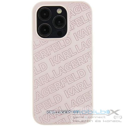 KARL LAGERFELD case for IPHONE 15 KLHCP15SPQKPMP (Quilted Pattern) pink