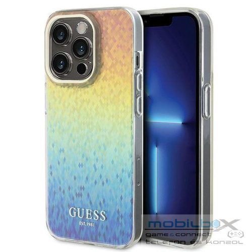 GUESS case for IPHONE 14 Pro Max GUHCP14XHDECMI (IML Faceted Mirror / disco iridescent) multicolor