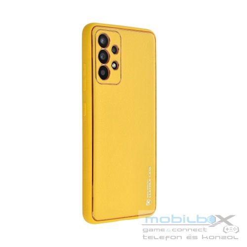 LEATHER case for SAMSUNG A25 5G yellow