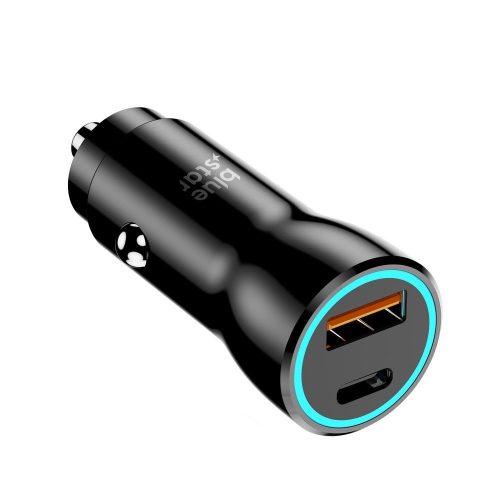 Car charger Blue Star USB C + USB A QC3.0 PD AFC PPS 3A 25W black