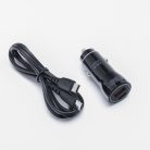 Car charger Blue Star USB C + USB A QC3.0 PD AFC PPS 3A 25W + cable USB C do USB C black
