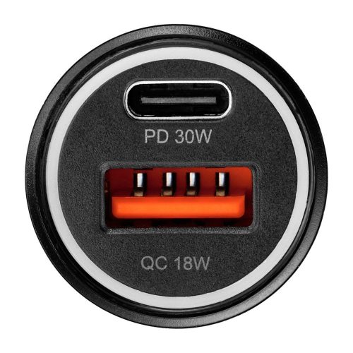 Car charger Blue Star USB C + USB A QC3.0 PD AFC PPS 3A 30W + cable USB C do USB C black