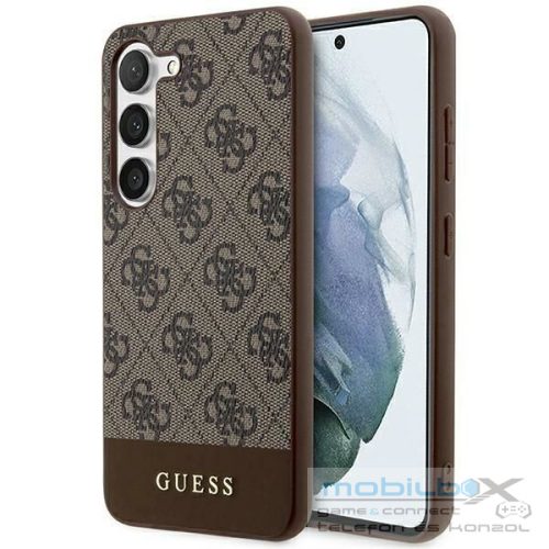 GUESS case for SAMSUNG S24 Plus GUHCS24MG4GLBR (4G Bottom Stripe) brown