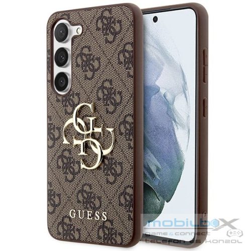 GUESS case for SAMSUNG S24 Plus GUHCS24M4GMGBR (Leather 4G Metal Logo) brown