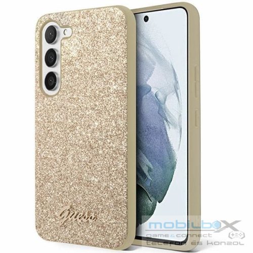 GUESS case for SAMSUNG S24 Plus GUHCS24MHGGSHD for Samsung S24 Plus (Glitter Script / gold)