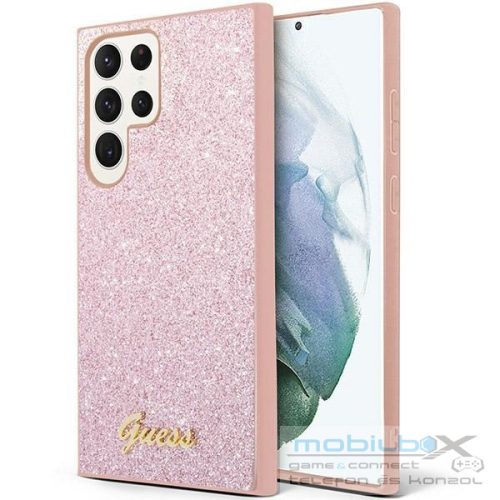 GUESS case for SAMSUNG S24 Ultra GUHCS24LHGGSHP (Glitter Script) pink
