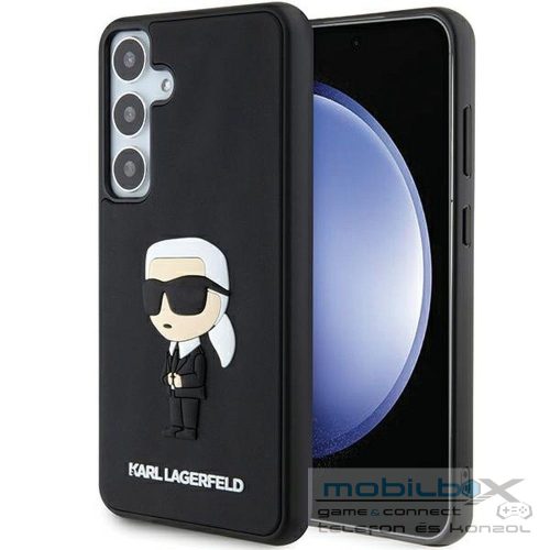 KARL LAGERFELD case for SAMSUNG S24 KLHCS24S3DRKINK (3D RUBBER IKONIK NFT) black