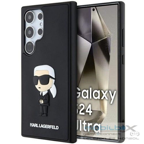 KARL LAGERFELD case for SAMSUNG S24 Ultra KLHCS24L3DRKINK (3D RUBBER IKONIK NFT) black