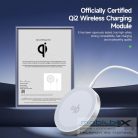 DUZZONA wireless charger compatible with MagSafe 15W and Qi2 charging standard W18 white
