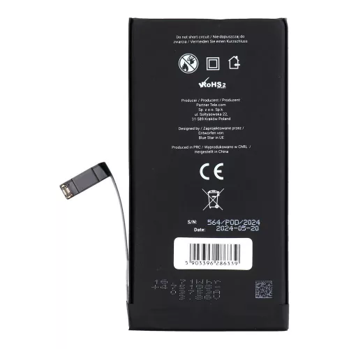 Battery for iPhone 14 PLUS 4325 mAh Blue Star HQ