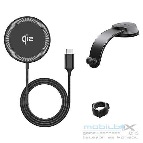 DUZZONA V4 - Dashboard Car Holder with Magnetic Wireless Charger 15W (Compatible with MagSafe and Qi2 charging)