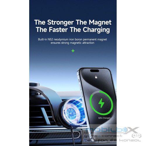 DUZZONA V4 - Dashboard Car Holder with Magnetic Wireless Charger 15W (Compatible with MagSafe and Qi2 charging)