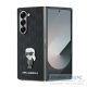 KARL LAGERFELD case for SAMSUNG Z Fold 6 KLHCZFD6SAPKINPK (HC Saffiano Monogram Ikonik Pin) black