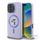 KARL LAGERFELD case for IPHONE 16 Pro Max compatible with MagSafe KLHMP16XSCMKCRHU (Silicone KC Body Ring) purple