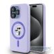 KARL LAGERFELD case for IPHONE 15 Pro compatible with MagSafe KLHMP15LSCMKCRHU (Silicone KC Body Ring) purple