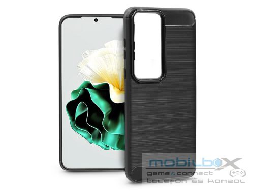 Huawei P60/P60 Pro szilikon hátlap - Carbon - fekete