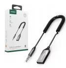 Ugreen CM309 Bluetooth 5.3 audio vevő jack csatlakozóval, fekete