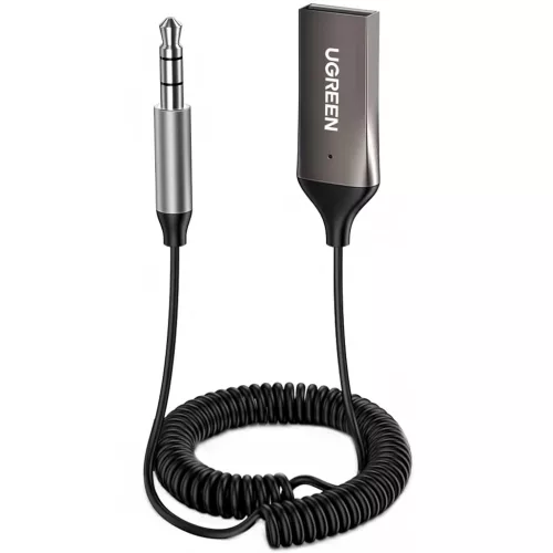 Ugreen CM309 Bluetooth 5.3 audio vevő jack csatlakozóval, fekete