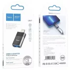 Hoco UA17 OTG adapter USB-A-Lightning, fekete