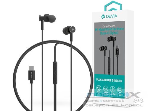 Devia Smart Series M1 Metal In-Ear sztereó fülhallgató - Type-C - fekete