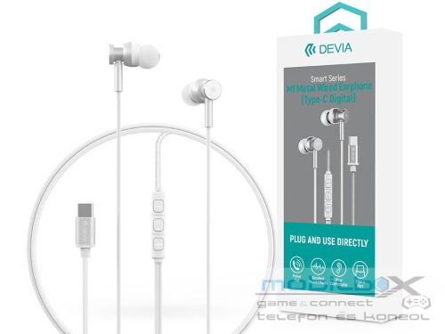Devia Smart Series M1 Metal In-Ear sztereó fülhallgató - Type-C - ezüst