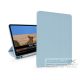 Apple iPad Air 4 / 5 (2020/2022) 10.9 / iPad Air 6 (2024) 11.0 tablet tok (SmartCase) on/off funkcióval, Apple Pencil tartóval, mágneses töltővel - DeviaLeatherCase With Pencil Slot - kék