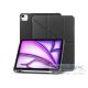 Apple iPad Air 13 (2024) tablet tok (SmartCase) on/off funkcióval, Apple Pencil tartóval - Tech-Protect Origami - fekete (ECO csomagolás)