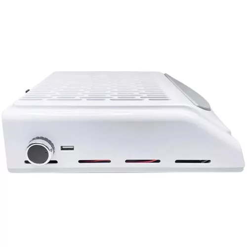 Műköröm porelszívó, 100 W, kéztámasszal, USB csatlakozóval, fehér, Blueque BQ-858-10, fehér