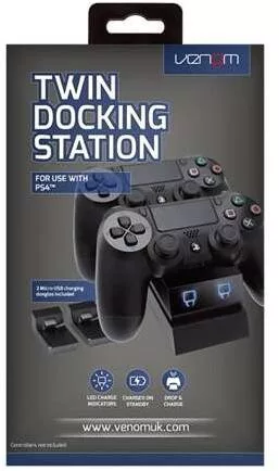Venom twin docking station VS2737 PS4 fekete dupla töltőállomás