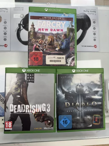 Xbox játékcsomag: Diablo Ultimate edition, Dead Rising3, FarCry New Dawn - használt