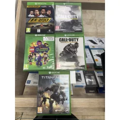   Xbox játékcsomag: F1 2017, TitanFall2, LEGO super villains, COD Infinite warfare, COD Advanced warfare -  használt