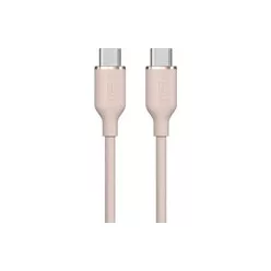   Devia Jelly Type-C To Type-C Kábel 3A 60W Kék USC-USBC adatkábel - pink 