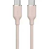 Devia Jelly Type-C To Type-C Kábel 3A 60W Kék USC-USBC adatkábel - pink 