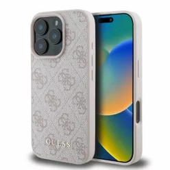   iPhone 16 Pro rózsaszín GUESS Original Case hardcase 4G Classic GUHCP16LG4GFPI tok