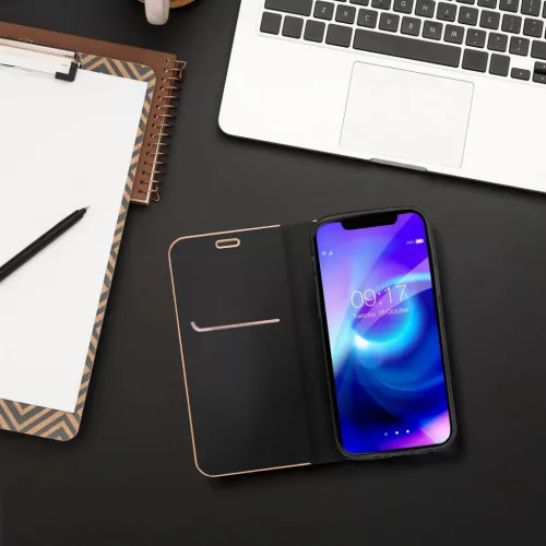LUNA Book Gold iPhone 16 Pro tok fekete