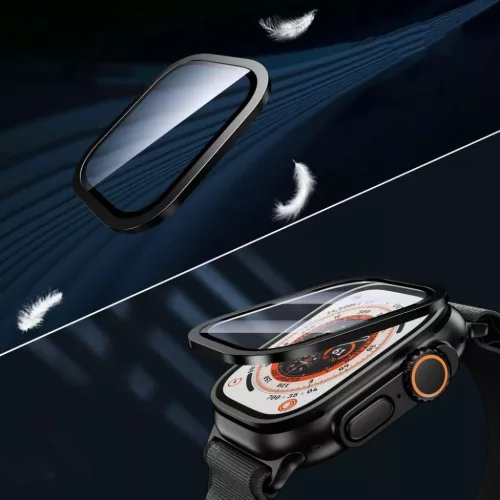 Apple Watch Ultra (49 mm) üvegfólia - Fekete Tech-Protect Glass Ring 2-pack