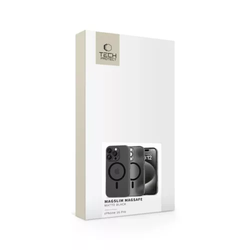 Tech-protect Vékony Magszlim Magsafe Iphone 16 Pro Matte/fekete Tok