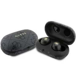   Guess 4G Metal Logós Bluetooth TWS fülhallgató ENC dokkolóval - fekete